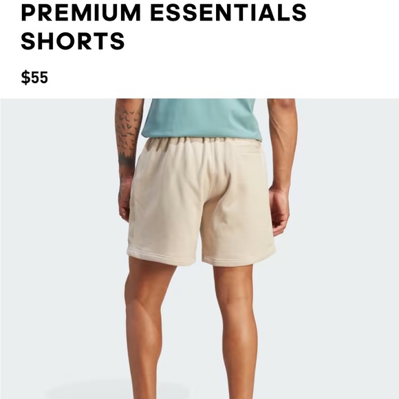NWT adidas men’s XL premium essential shorts - Picture 2 of 3